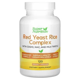 Super Nutrition, комплекс с красным ферментированным рисом, 120 растительных капсул