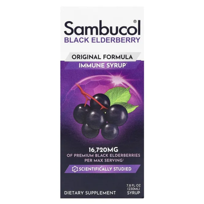 Sambucol Черная бузина, поддержка иммунной системы, для детей, сироп, 120 мл