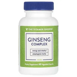 The Vitamin Shoppe, комплекс с женьшенем, 60 вегетарианских капсул