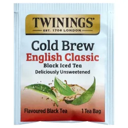 Twinings, Back Iced Tea, холодный чай, классический английский чай, без подсластителей, 20 чайных пакетиков, 40 г (1,41 унции)