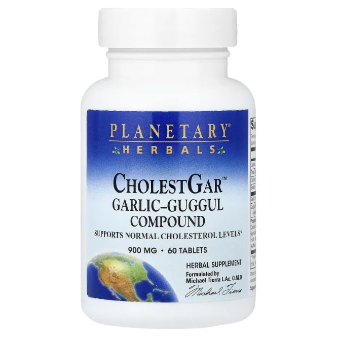 Planetary Herbals, CholestGar™, смесь гуггула с чесноком, 60 таблеток