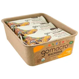 GoMacro, Макробатончик Macrobar, Увеличение силы, Банан + миндальное масло, 12 батончиков по 65 г (2.3 oz)