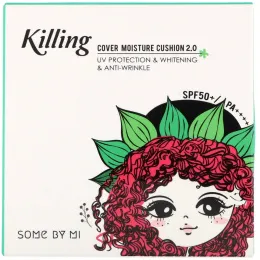 Some By Mi, Жидкий тональный крем Killing Cover Moisture Cushion 2.0, SPF 50+/PA++++, #23 натуральный бежевый, 0,52 унций (15 г)