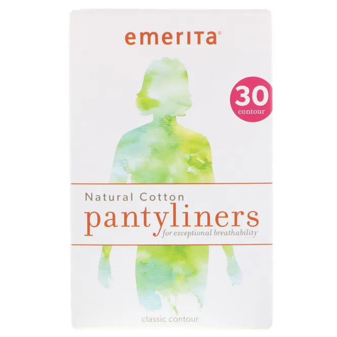 Emerita, Прокладки из натурального хлопка, классической формы, 30 шт.