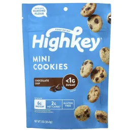 HighKey, Mini Cookies, шоколадная крошка, 56,6 г (2 унции)
