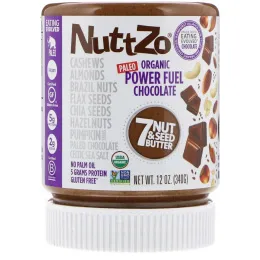 Nuttzo, Органическое шоколадное масло 7 орехов и семян, заряд энергии, 12 унций (340 г)