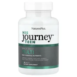 NaturesPlus, His Journey™ Teen, мультивитамины для подростков, для приема один раз в день, 30 таблеток