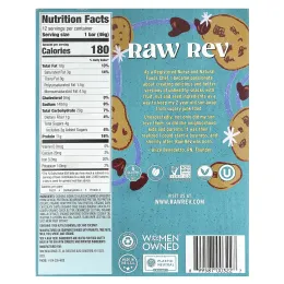Raw Rev, Glo, Печенье с шоколадной крошкой, 12 батончиков, 1,6 унц. (46 г) каждый