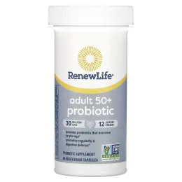 Renew Life, пробиотик для взрослых старше 50 лет, 30 млрд КОЕ, 30 вегетарианских капсул