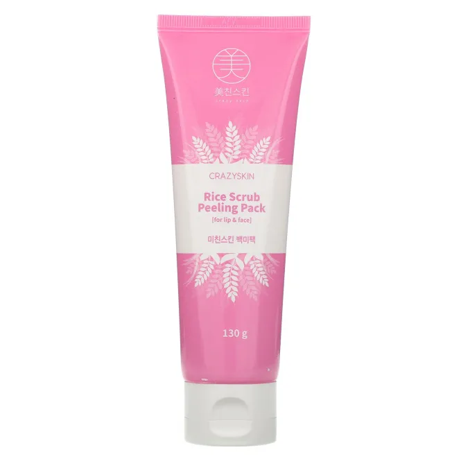 Crazy Skin, Rice Scrub Peeling Pack, 130 g