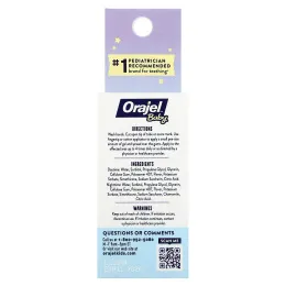 Orajel, Детские дневные и ночные охлаждающие гели для прорезывания зубов, для детей от 0 лет, 2 тюбика по 5,1 г (0,18 унции)