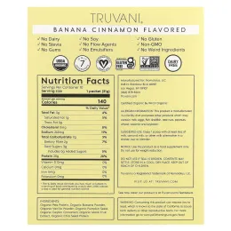 Truvani, Протеиновый порошок на растительной основе, банан и корица, 10 пакетиков по 31 г (1,09 унции)