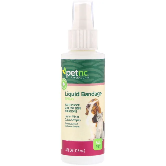 petnc NATURAL CARE, Натуральная защита животных, спрей для жидкой повязки, для всех животных, 4 жид.унц. (118 мл.)