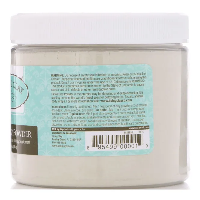 Living Clay, Глиняный порошок для детокса, 454 г