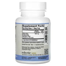 Eclectic Institute, Корень одуванчика, сырой, 400 мг, 90 вегетарианских капсул без ГМО