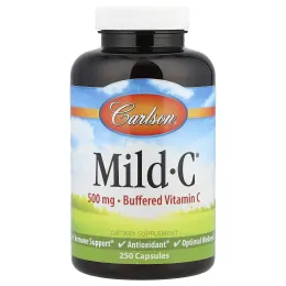 Carlson Labs, Mild·C, Витамин C, 500 мг, 250 капсул