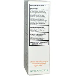 Vitanica, V-Fresh, вагинальная поддержка, 6 вагинальных суппозиториев