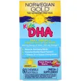 Norwegian GOLD kids DHA с фруктовым вкусом, 60 жевательных капсул