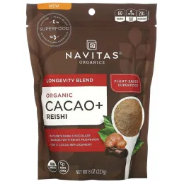Navitas Organics, Longevity Blend, Organic Cacao + Reishi,  8 oz (227 g)