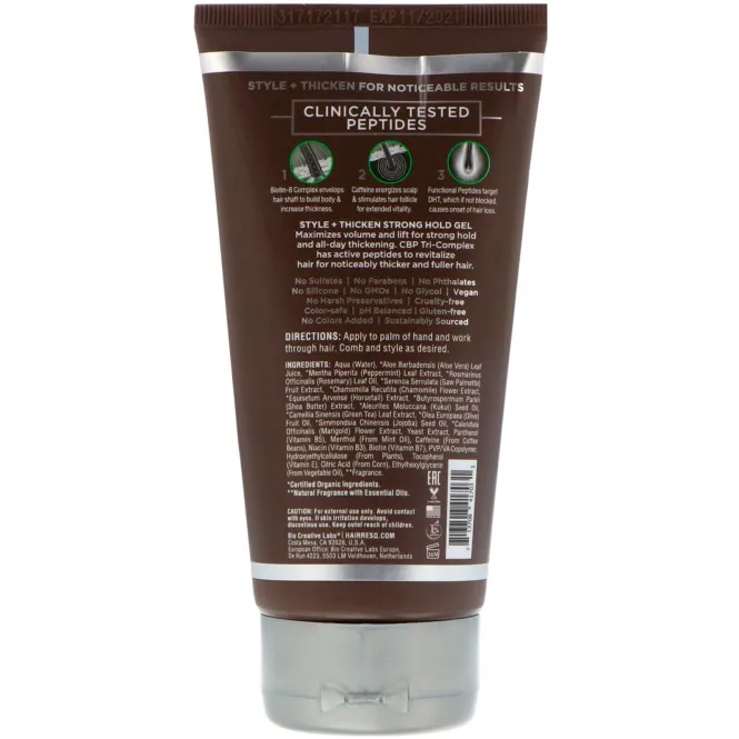 Petal Fresh, Hair ResQ, средство для повышения густоты волос, гель сильное фиксации «стиль+утолщение», 150 мл