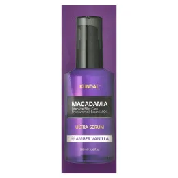 Kundal, Сыворотка для волос Macadamia Ultra, янтарная ваниль, 100 мл (3,38 жидк. Унции)