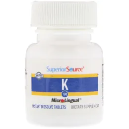 Superior Source, Витамин К, 100 мкг, 100 микролингвальных растворимых таблеток