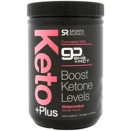 Sports Research, Keto Plus, GO BHB + MCT, арбуз, 1,02 фунт (464 г)