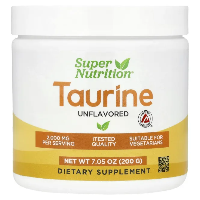 Super Nutrition, таурин, без добавок, 200 г (7,05 унции)
