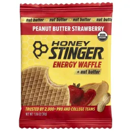 Honey Stinger, Energy, вафли и ореховая паста, арахисовая паста и клубника, 12 вафель по 30 г (1,06 унции)