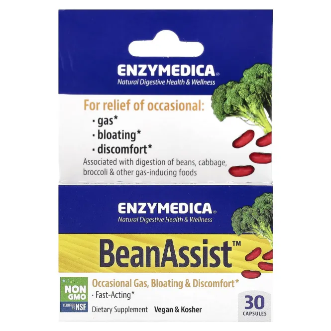 Enzymedica, BeanAssist, 30 капсул
