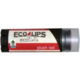 Eco Lips Inc., Ecotints, увлажняющий бальзам для губ, Plush Red, 0.15 унций (4.25 г)