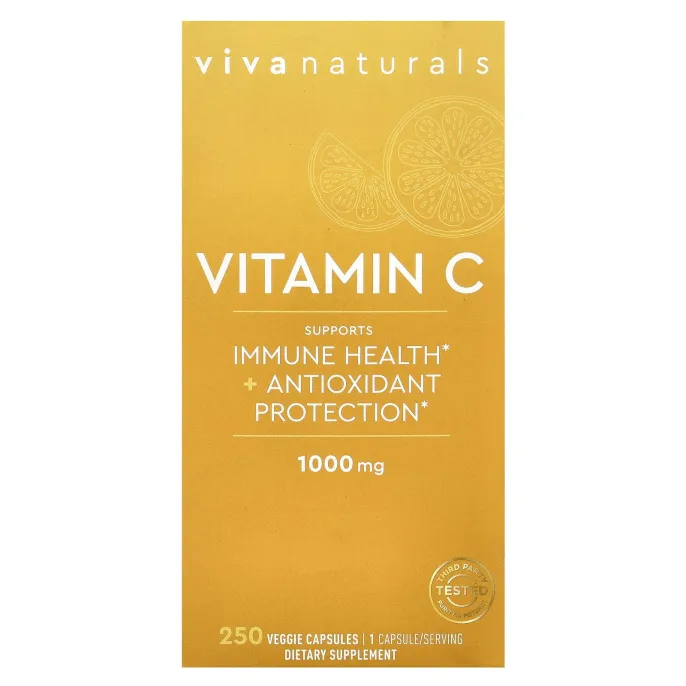 Viva Naturals, Витамин C, 1000 мг, 250 растительных капсул