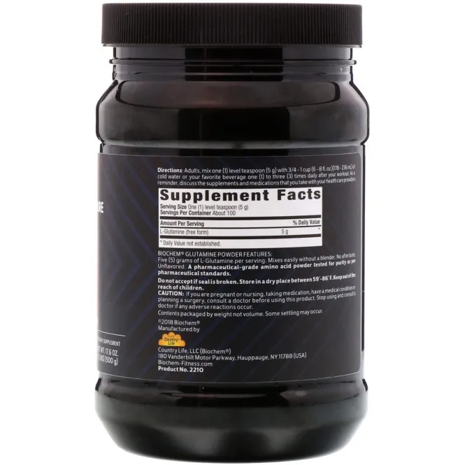 Biochem, Чистый глутамин, 17,6 унц. (500 г)