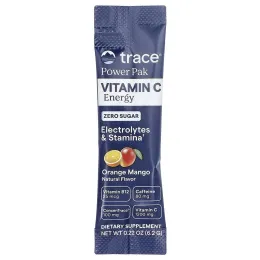 Trace, Power Pak, заряд энергии с витамином C, апельсин и манго, 30 стик-пакетов по 6,2 г (0,22 унции)