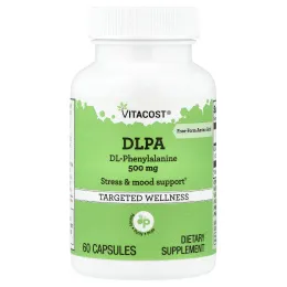 Vitacost, DLPA, 500 мг, 60 капсул