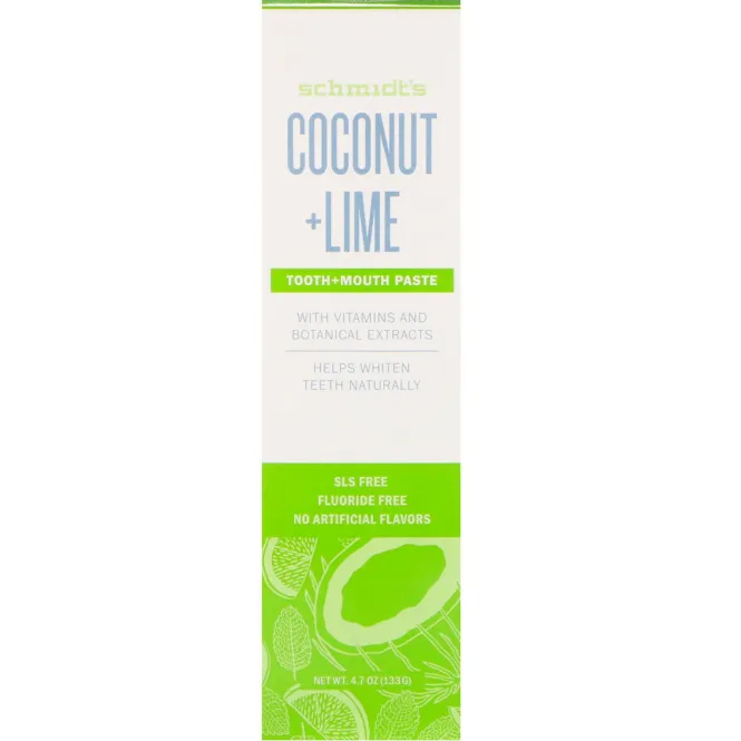 Schmidt's, Tooth + Mouth Paste, Coconut + Lime, 4.7 oz (133 g)