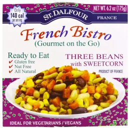 St. Dalfour, Французское бистро (Gourmet on the Go), три вида фасоли и сладкая кукуруза, 6 упаковок, 6,2 унции (175 г) каждая