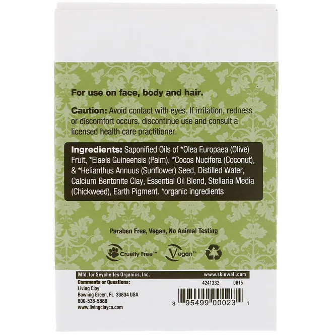 Living Clay, Handmade Bar Soap, Fresh Mint, 4 oz (114 g)