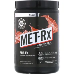 MET-Rx, Предтренировочный комплекс Pre-Fx Extreme, фруктовый пунш, 16 унц. (454 г)