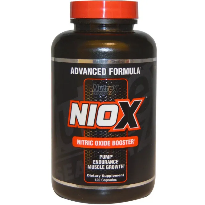 Nutrex Research, Niox, заряд оксида азота, 120 капсул