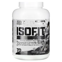 Nutrex Research, IsoFit Protein, протеин с печеньем и сливками, 2450 г (5,4 фунта)