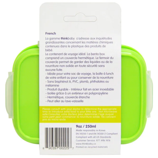 Think, Thinkbaby, ланч бокс, салатовый, 9 унций (250 мл)
