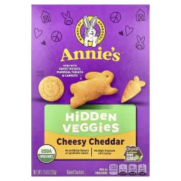 Annie's Homegrown, Органические сырные крекеры из чеддера со скрытыми овощами, 213 г (7,5 унции)