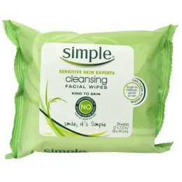 Simple Skincare, Очищающие салфетки для лица, 25 салфеток (7 x 7.5 дюймов/18 x 19 см)