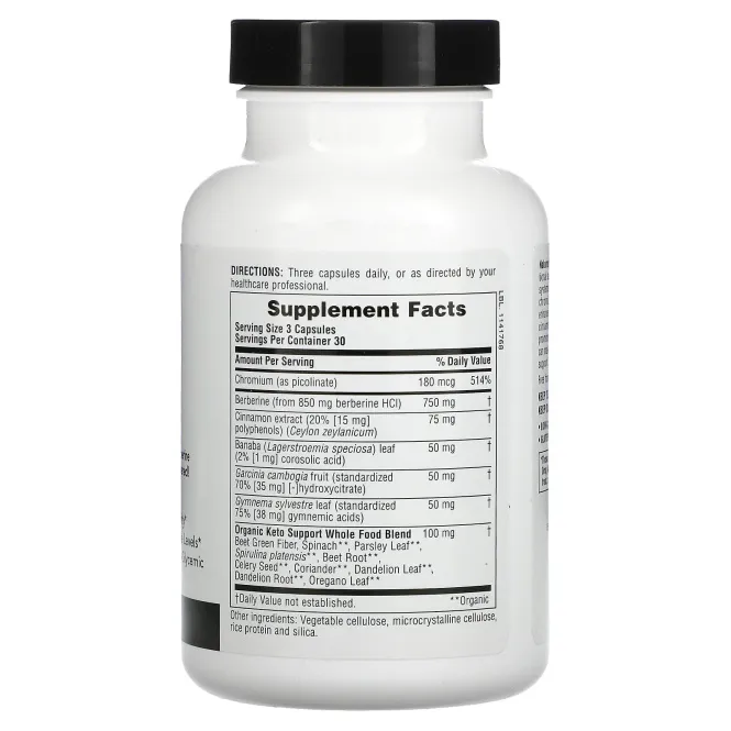 Nature's Plus, KetoLiving, контроль над уровнем сахара, 90 капсул