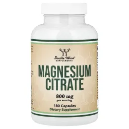 Double Wood Supplements, цитрат магния, 180 капсул (400 мг в 1 капсуле)