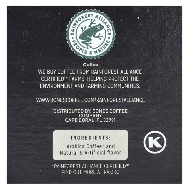 Bones Coffee Company, Green Unicorn, кофейные чашки, фруктовые хлопья, 12 чашек по 10 г (0,35 унции)