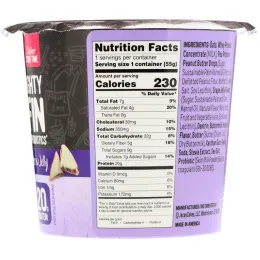 FlapJacked, "Мощный маффин" с пробиотиками, арахисовое масло и джем, 1,94 унц. (55 г)