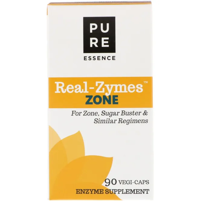 Pure Essence, Real-Zymes, Zone, 90 капсул в растительной оболочке