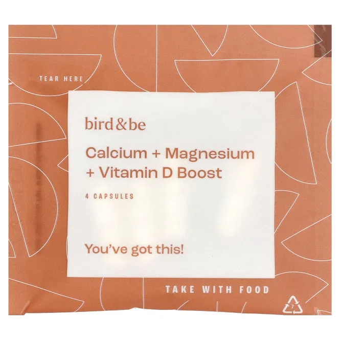 Bird and Be, кальций, магний и витамин D Boost, 30 пакетиков